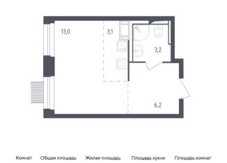 Продаю квартиру студию, 25.5 м2, Московская область, жилой комплекс Мытищи Парк, к4.2