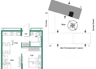 Продаю двухкомнатную квартиру, 37.3 м2, Тюменская область, улица Новосёлов, 104