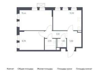 Продам двухкомнатную квартиру, 53.9 м2, Московская область