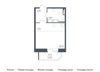 Продается квартира студия, 23.7 м2, Санкт-Петербург, жилой комплекс Живи в Рыбацком, 5, Невский район