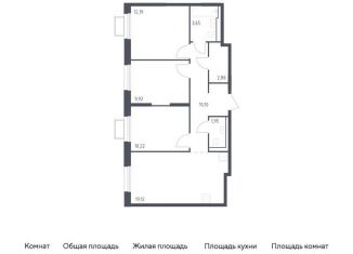 3-комнатная квартира на продажу, 70 м2, Красногорск, жилой комплекс Квартал Строгино, к2