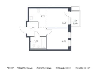 Продажа 1-ком. квартиры, 34.8 м2, посёлок Жилино-1, жилой комплекс Егорово Парк, к3.2, ЖК Егорово Парк