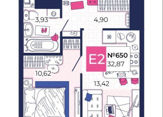 Продажа 1-комнатной квартиры, 32.9 м2, Тульская область