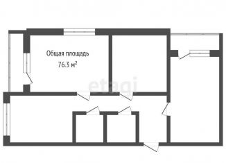 Продается 3-комнатная квартира, 76.3 м2, Кемерово, Заводский район, 15-й микрорайон, 6