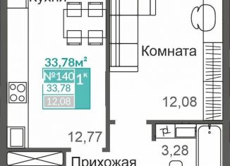 Продается 1-ком. квартира, 33.8 м2, Крым
