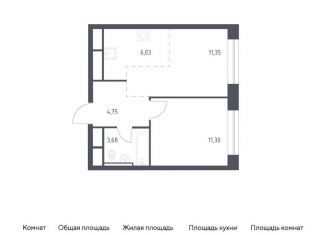 Продается 1-ком. квартира, 37.1 м2, Балашиха, жилой квартал Новоград Павлино, к8