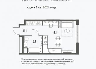 Квартира на продажу студия, 28 м2, Москва, станция Бульвар Рокоссовского