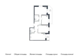 3-комнатная квартира на продажу, 77.4 м2, Санкт-Петербург, жилой комплекс Живи в Рыбацком, 4, метро Обухово