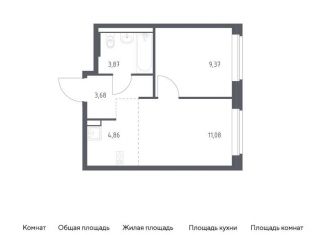Продается 1-комнатная квартира, 32.9 м2, Москва, жилой комплекс Новое Внуково, к27
