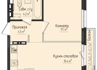 Продается 1-ком. квартира, 36.2 м2, село Первомайский, жилой комплекс Город Оружейников, 23