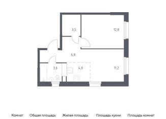Продается однокомнатная квартира, 41.9 м2, Москва, жилой комплекс Эко Бунино, 14.2