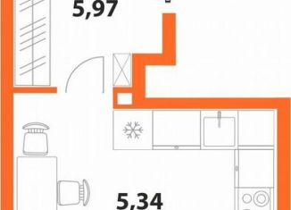 Продается 1-ком. квартира, 32.9 м2, Ульяновск, ЖК Аквамарин-2, 1