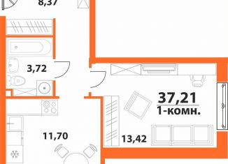 Продается однокомнатная квартира, 37.2 м2, Ульяновская область, ЖК Аквамарин-2, 1