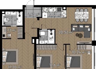 Продам 3-ком. квартиру, 81.5 м2, Москва, метро Щукинская, улица Берзарина, 37