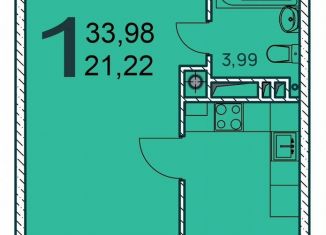 Продается 1-комнатная квартира, 37.4 м2, Краснодарский край, улица Калараша, 7Г