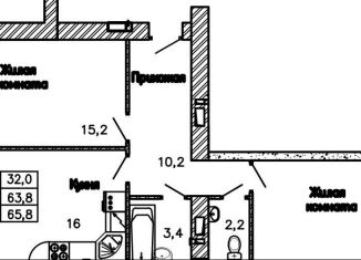 2-ком. квартира на продажу, 65.8 м2, Воронеж