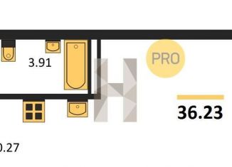 Продается квартира студия, 36.2 м2, село Новая Усмань