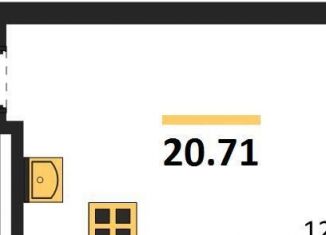 Продается квартира студия, 20.7 м2, село Новая Усмань