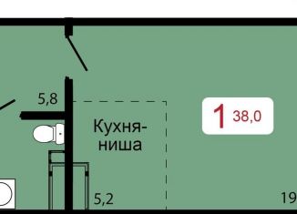 Продается 1-ком. квартира, 38 м2, Красноярск