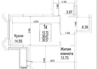 Продам однокомнатную квартиру, 39.6 м2, Новосибирск, метро Красный проспект