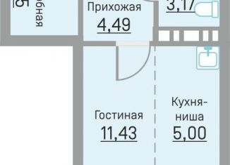 Продам квартиру студию, 31.6 м2, деревня Кондратово, Водопроводная улица, 6/4