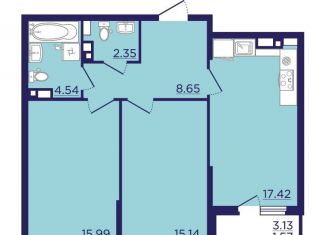 Продам 2-комнатную квартиру, 66.1 м2, Воронеж