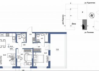 Продам 4-ком. квартиру, 92.4 м2, Тюмень, Краснооктябрьская улица, 10к1