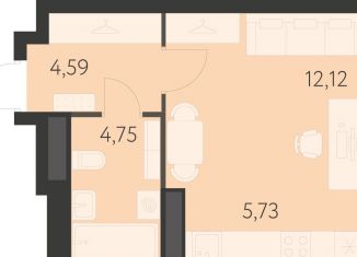 Продаю квартиру студию, 27.2 м2, Екатеринбург, метро Чкаловская, 17-й квартал, 7к2