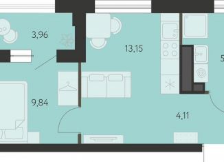 Продается 1-комнатная квартира, 34 м2, Екатеринбург, улица Вильгельма де Геннина, 23, метро Чкаловская