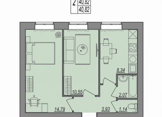 Продаю 2-комнатную квартиру, 40.8 м2, Волгоград