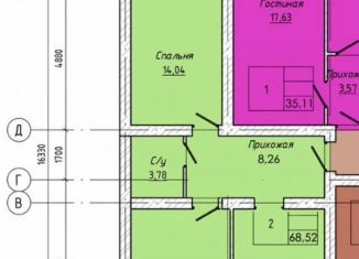 Продажа 2-комнатной квартиры, 68.5 м2, Смоленск, Ленинский район