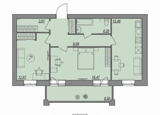 Продается 2-ком. квартира, 64.1 м2, Волгоград