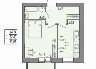 Продажа 1-комнатной квартиры, 33.7 м2, Волгоград