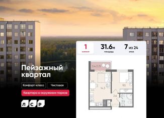 Продажа однокомнатной квартиры, 31.6 м2, Санкт-Петербург, метро Девяткино