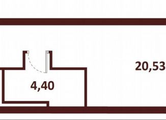 Квартира на продажу студия, 24.9 м2, Санкт-Петербург, муниципальный округ Комендантский Аэродром