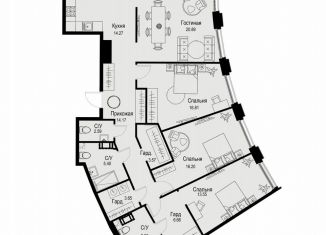 Продается 4-ком. квартира, 124.3 м2, Санкт-Петербург, Петроградский район