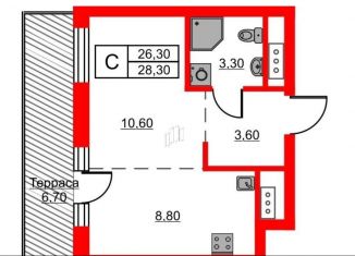 Продается квартира студия, 29.3 м2, Санкт-Петербург, метро Фрунзенская, улица Шкапина, 15