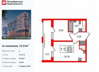 Продажа 1-комнатной квартиры, 29.5 м2, Ленинградская область