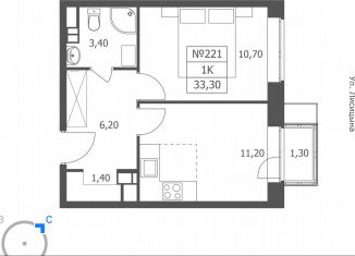 Продается однокомнатная квартира, 33.3 м2, Ярославль, Кировский район, Большая Октябрьская улица, 85