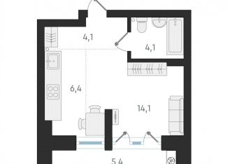 Продам квартиру студию, 28.7 м2, Новосибирск, Заельцовский район