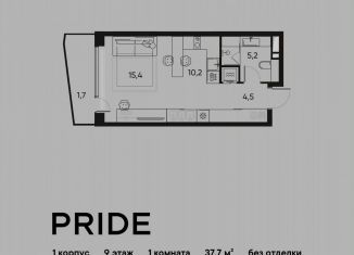 Продам квартиру студию, 37.7 м2, Москва, метро Марьина Роща