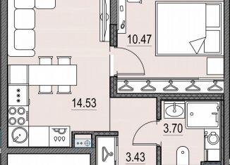 1-ком. квартира на продажу, 32.5 м2, Санкт-Петербург, метро Зенит