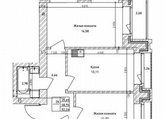 Продам 2-комнатную квартиру, 41.6 м2, Новосибирск, метро Площадь Гарина-Михайловского, Комсомольский проспект, 6