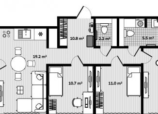 Продается 3-ком. квартира, 76.4 м2, Приморский край