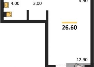 Продается квартира студия, 26.6 м2, Новосибирск