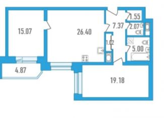 Продаю 3-комнатную квартиру, 77.9 м2, Санкт-Петербург, проспект Маршала Блюхера, 7к1