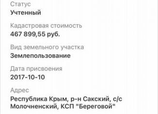Продается земельный участок, 5.4 сот., КСП Береговой