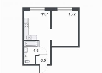 Продается 1-комнатная квартира, 33 м2, Киров, Прибрежный бульвар, 6, ЖК Ривер Парк