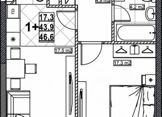 Продается однокомнатная квартира, 46.6 м2, Нижний Новгород