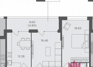 2-ком. квартира на продажу, 70.1 м2, Москва, метро Дубровка, улица Виктора Маслова, 2